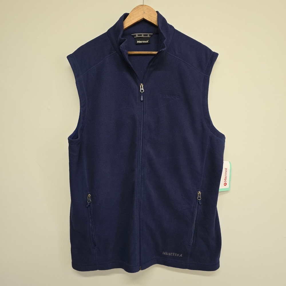 Marmot Fleece Vest Mens XL Navy Blue PIMCO Full Zip‎ Gorpcore Outdoors